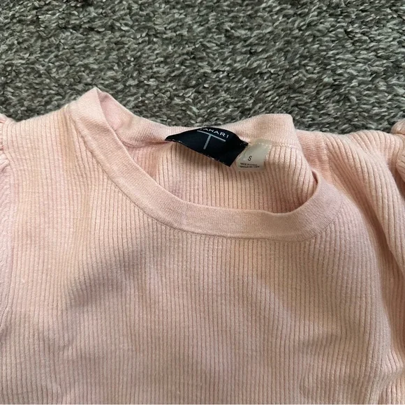 Elegant Puff Sleeve Pink Top - Picture 2 of 4